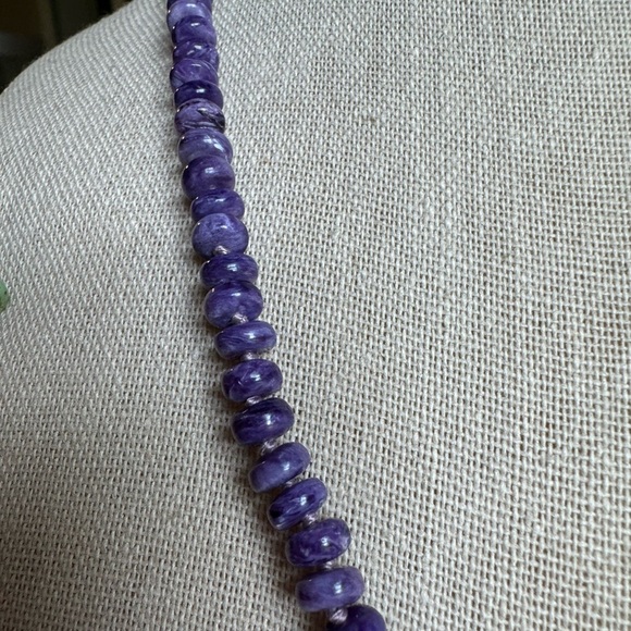 Jessica Winzelburg Beaded Smooth Charoite Necklace - Picture 6 of 7